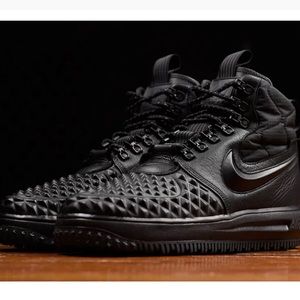 Nike Lunar Force 1 Duckboot made for winter Triple Black SIZE 13